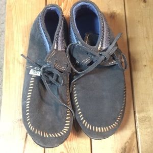 Sole Rebel Gray Leather Moccasins